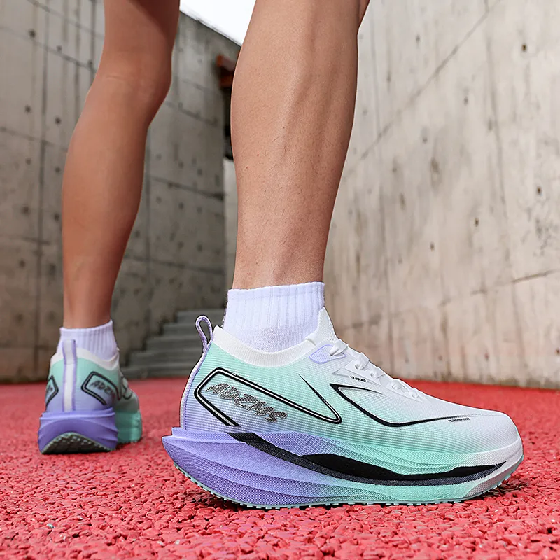 ANDEZHANMUSI Running Shoes Unisex Low Top White Orange Red/Neon Green/White Green Purple/Standard White-21