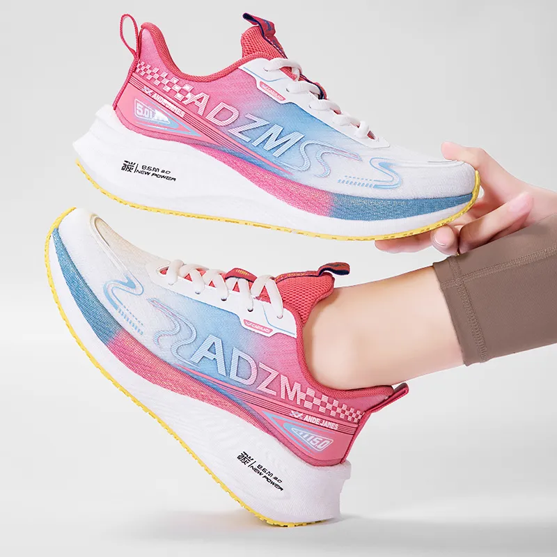ANDEZHANMUSI Running Shoes Women's Low Top Bright Green Purple/Gray Cyan Orange/White Blue Red-11