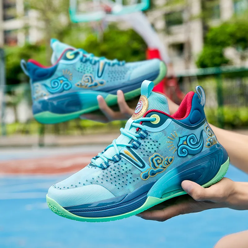 ANDEZHANMUSI Cushioning Anti-Slip And Wear-Resistant Breathable Coverage High-Top Basketball Shoes Men's-12