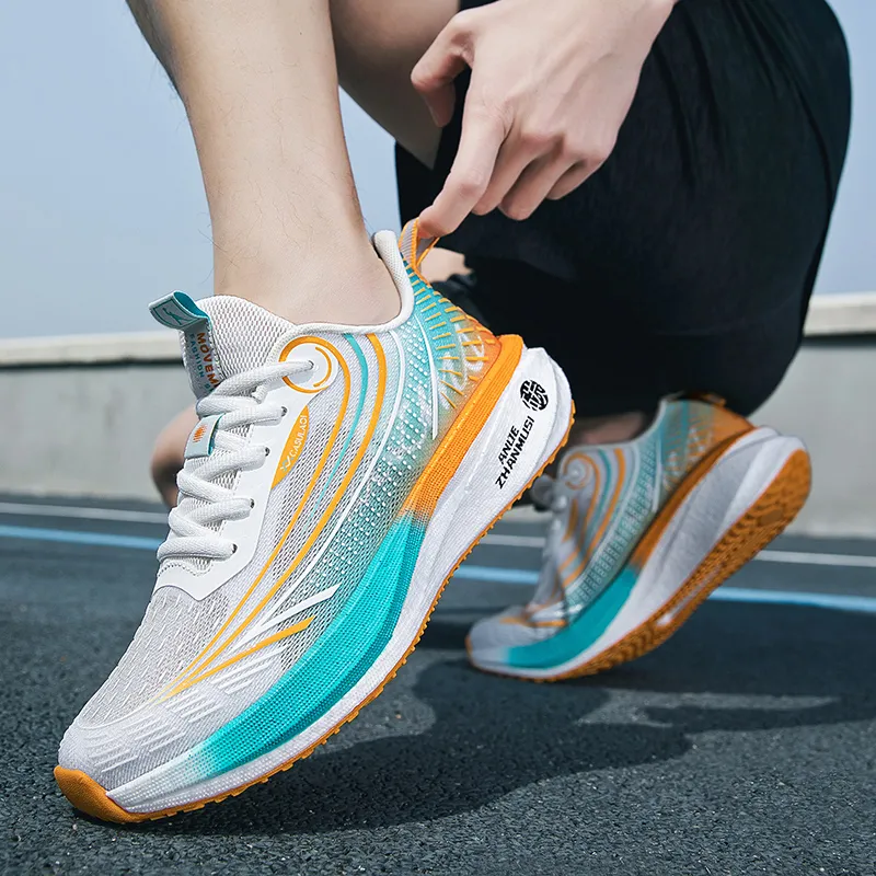 ANDEZHANMUSI Low Top Popcorn Running Shoes Men's-4