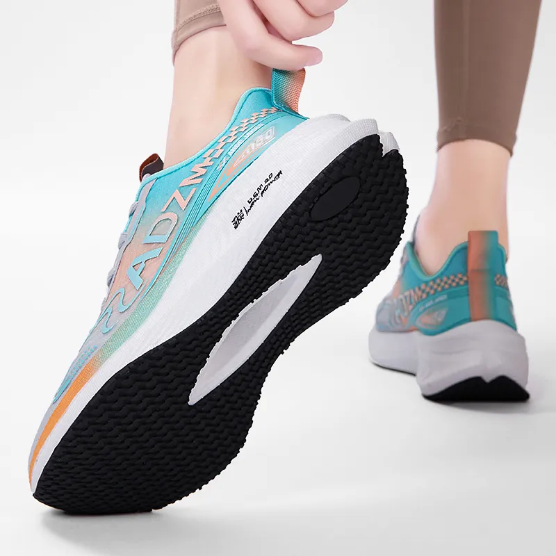 ANDEZHANMUSI Running Shoes Women's Low Top Bright Green Purple/Gray Cyan Orange/White Blue Red-6