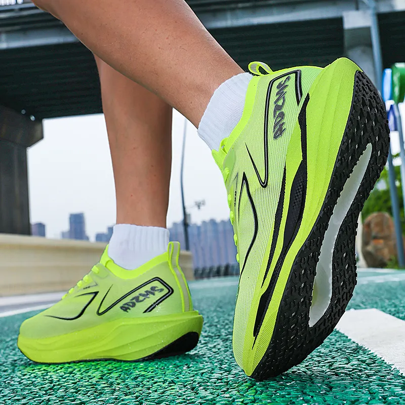 ANDEZHANMUSI Running Shoes Unisex Low Top White Orange Red/Neon Green/White Green Purple/Standard White-14
