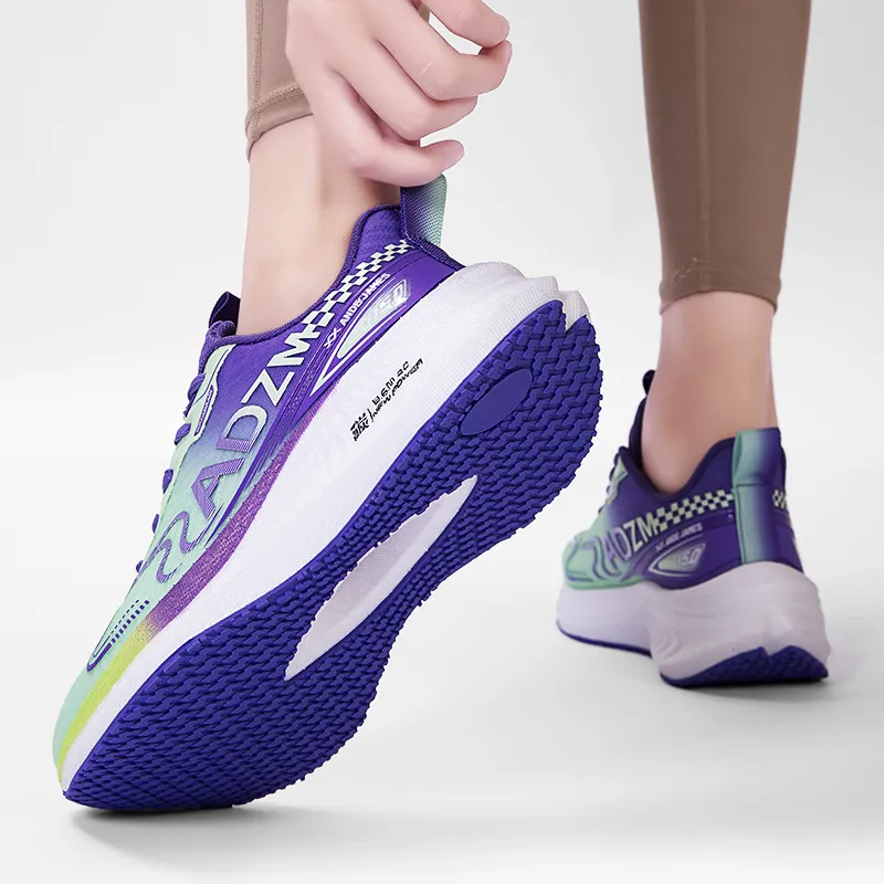 ANDEZHANMUSI Running Shoes Women's Low Top Bright Green Purple/Gray Cyan Orange/White Blue Red-3