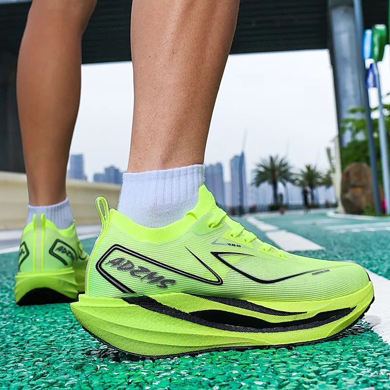 ANDEZHANMUSI Running Shoes Unisex Low Top White Orange Red/Neon Green/White Green Purple/Standard White-13