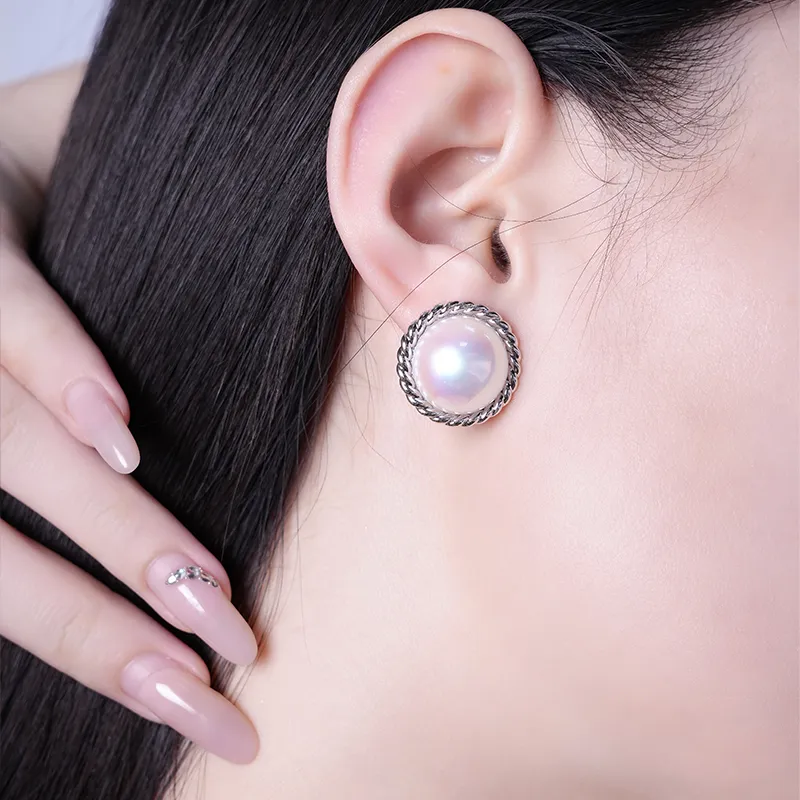 Luo Manyu S925 Silver Stud Earrings Women's-2