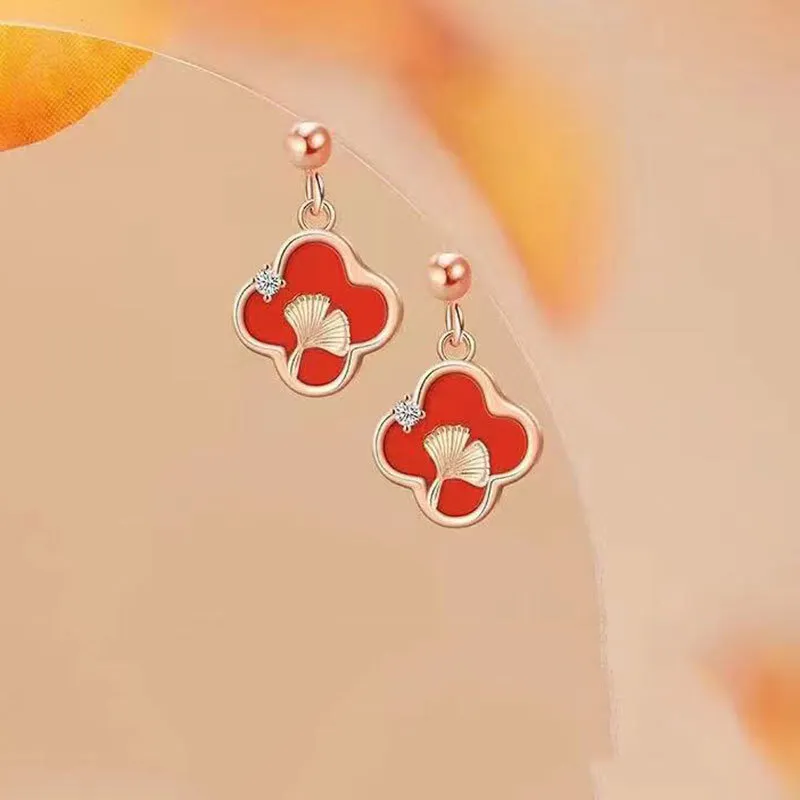 Luo Manyu Zircon Earrings Women's-4