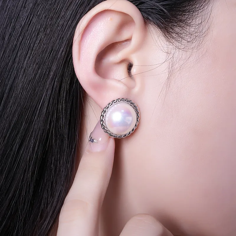 Luo Manyu S925 Silver Stud Earrings Women's-3