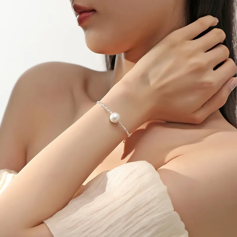 Luo Manyu S925 Silver Artificial Pearl Bracelets Women's-1