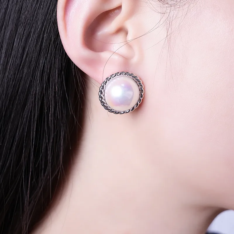 Luo Manyu S925 Silver Stud Earrings Women's-1