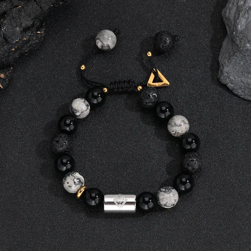 DH7 Obsidian Jade Bracelets Unisex-2