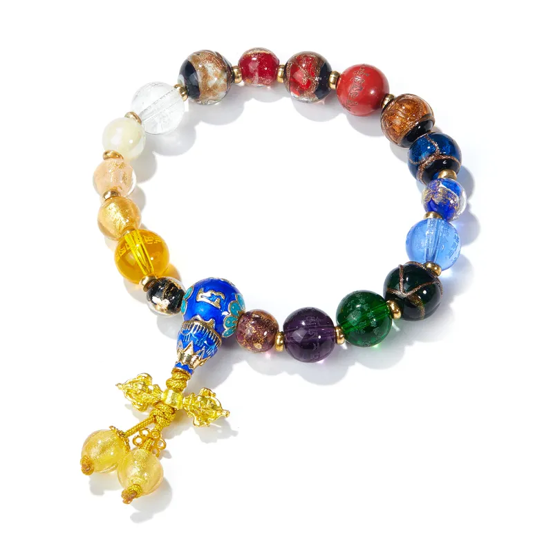 DH7 Colored Glaze Jade Bracelets Unisex-3