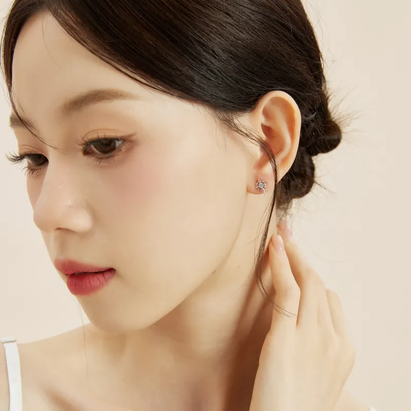 DH7 999 Fine Silver Stud Earrings Unisex-6