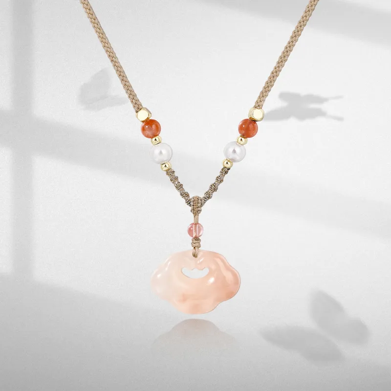 DH7 Golden Silk Jade Necklaces Women's-2