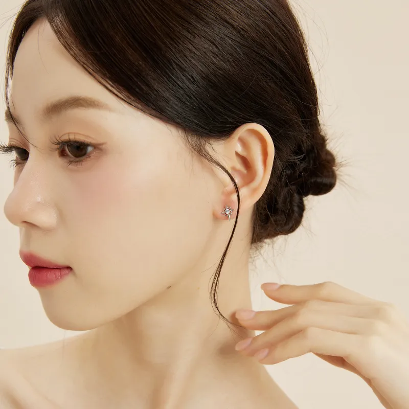 DH7 999 Fine Silver Stud Earrings Unisex-5