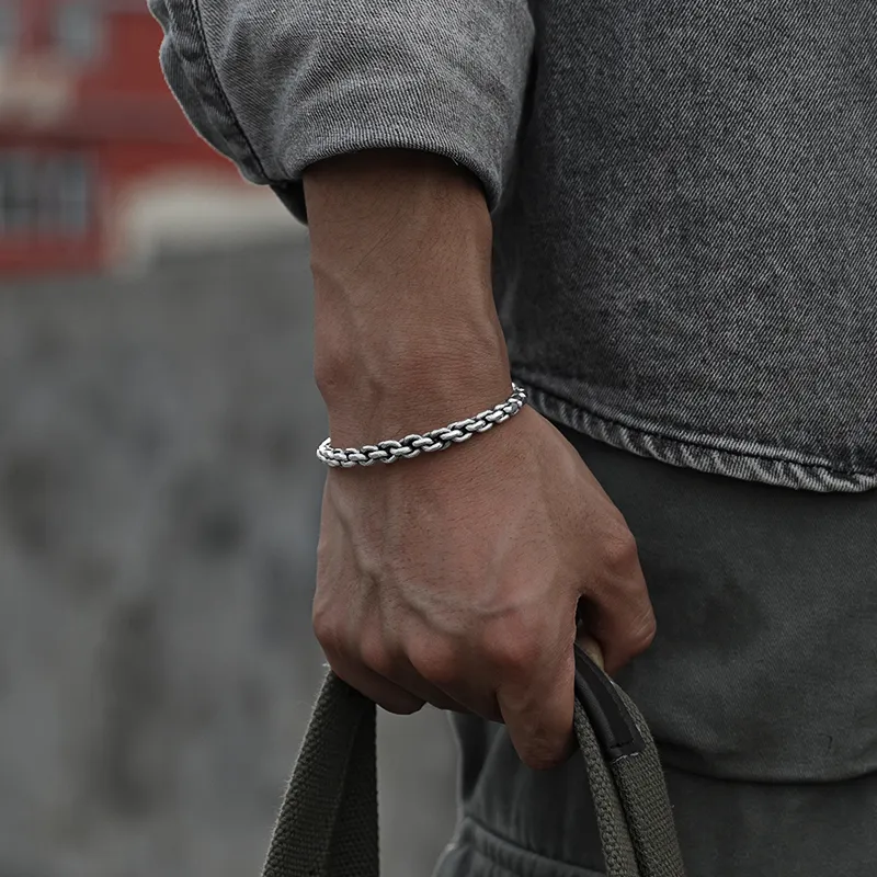 DH7 S999 Fine Silver Sterling Silver Bracelets Unisex-5