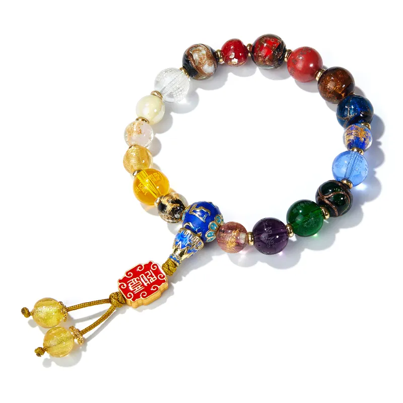 DH7 Colored Glaze Jade Bracelets Unisex-1