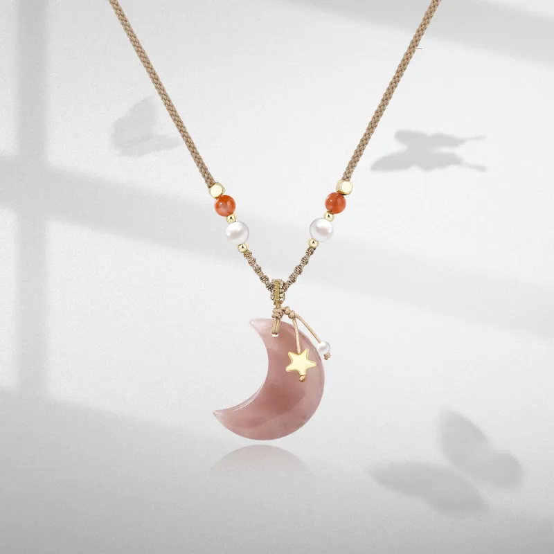 DH7 Golden Silk Jade Necklaces Women's-2