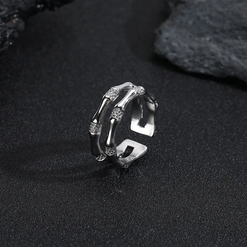 DH7 Titanium Steel Rings Unisex-2