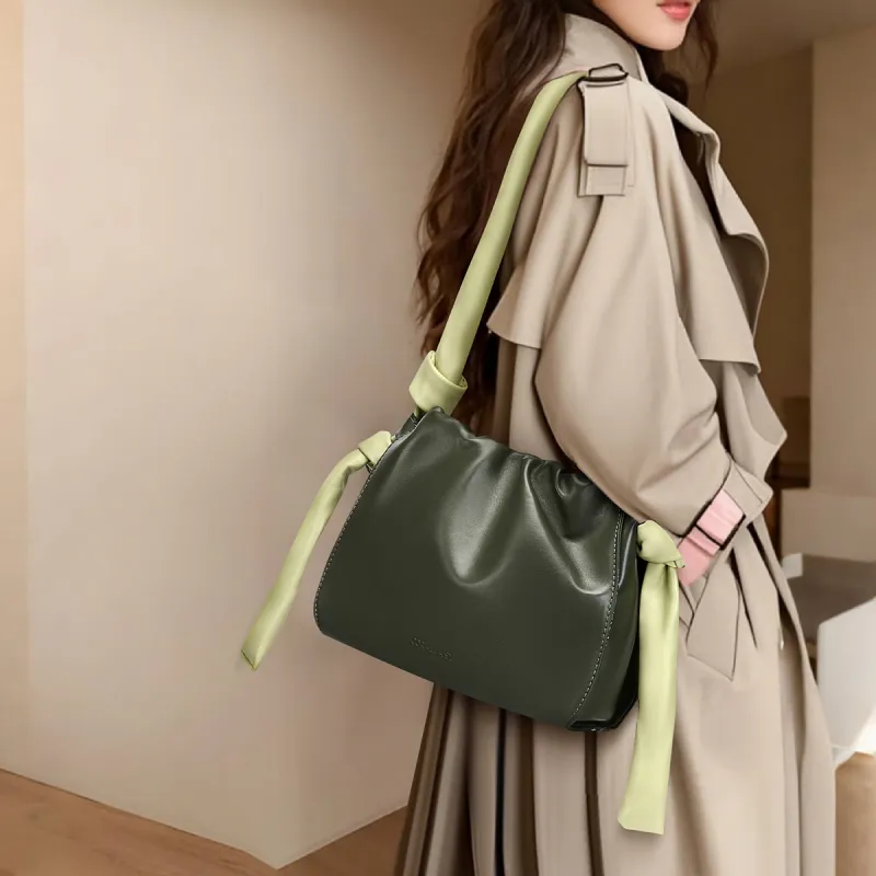CORALDAISY Synthetic Leather Crossbody Cloud Bag Bucket Bag Shoulder Bag Women's Crescent White-13