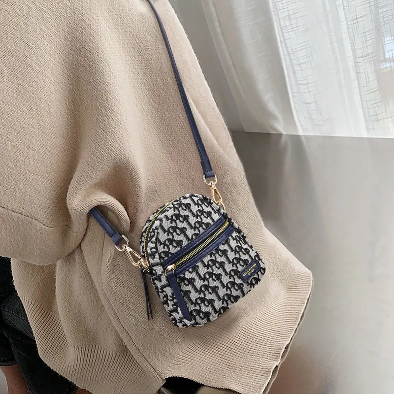 CORALDAISY Fabric Crossbody Bag, Shoulder Bag Women's Black/Royal Blue-9