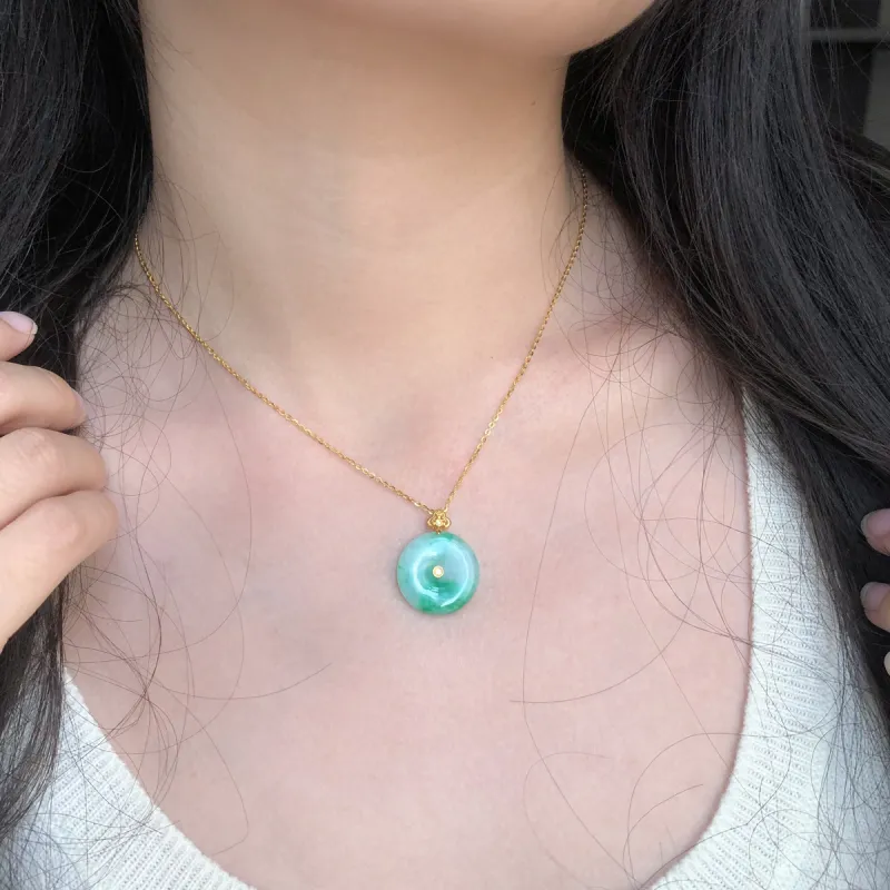 Honglangji Ice Glutinous Jadeite Necklaces Women's-2