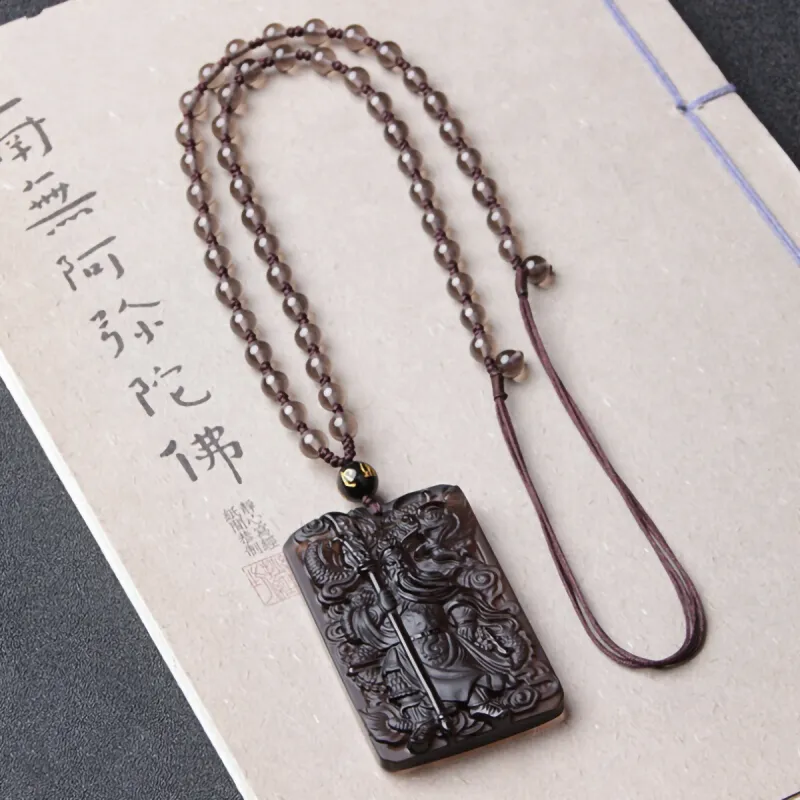 Honglangji Obsidian Necklaces Men's-4