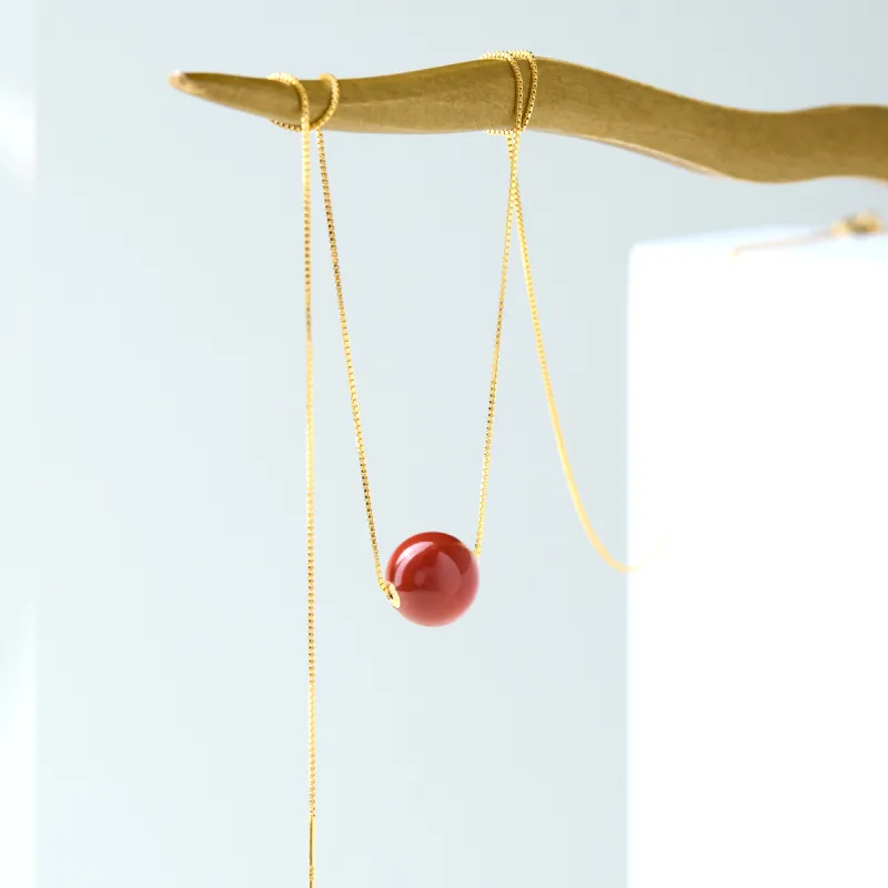 Honglangji Southern Red Agate Necklaces Women's-5