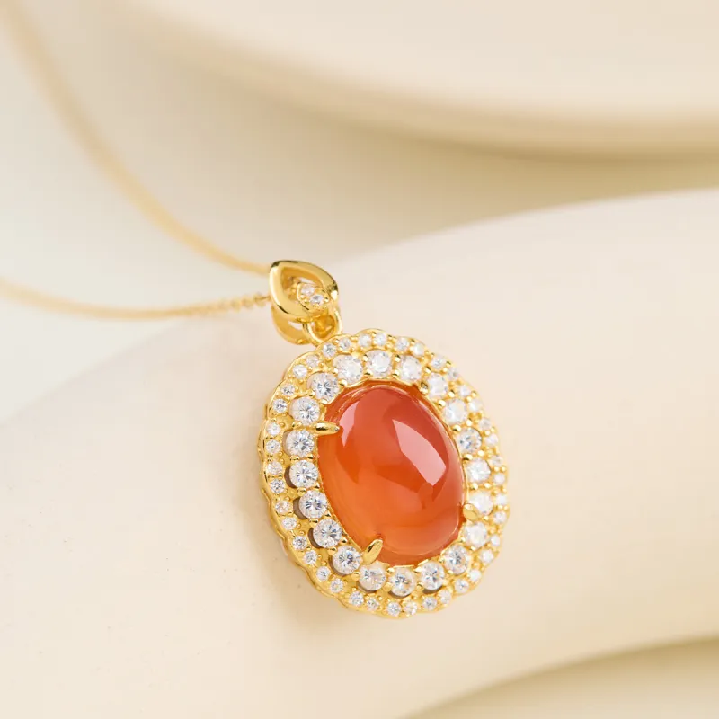 Honglangji Southern Red Agate Necklaces Women's-2