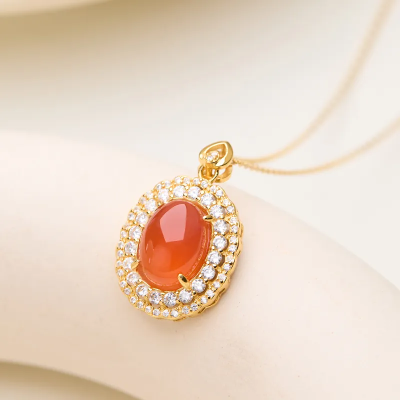 Honglangji Southern Red Agate Necklaces Women's-1
