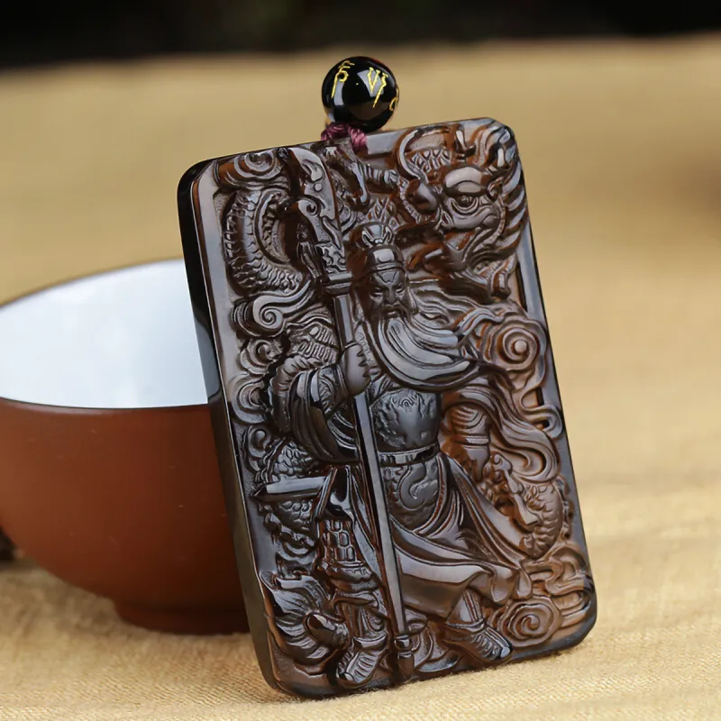 Honglangji Obsidian Necklaces Men's-3