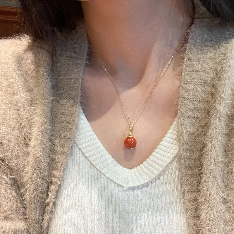 Honglangji Southern Red Agate Necklaces Women's-4