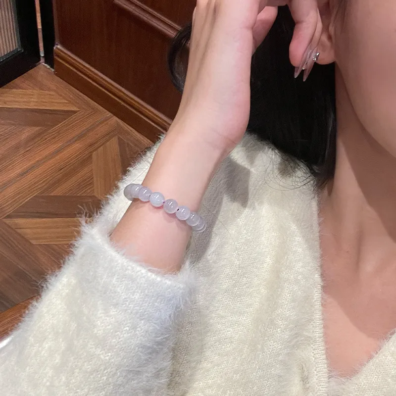 Honglangji Hetian Jade Bracelets Smoky Purple Women's-4