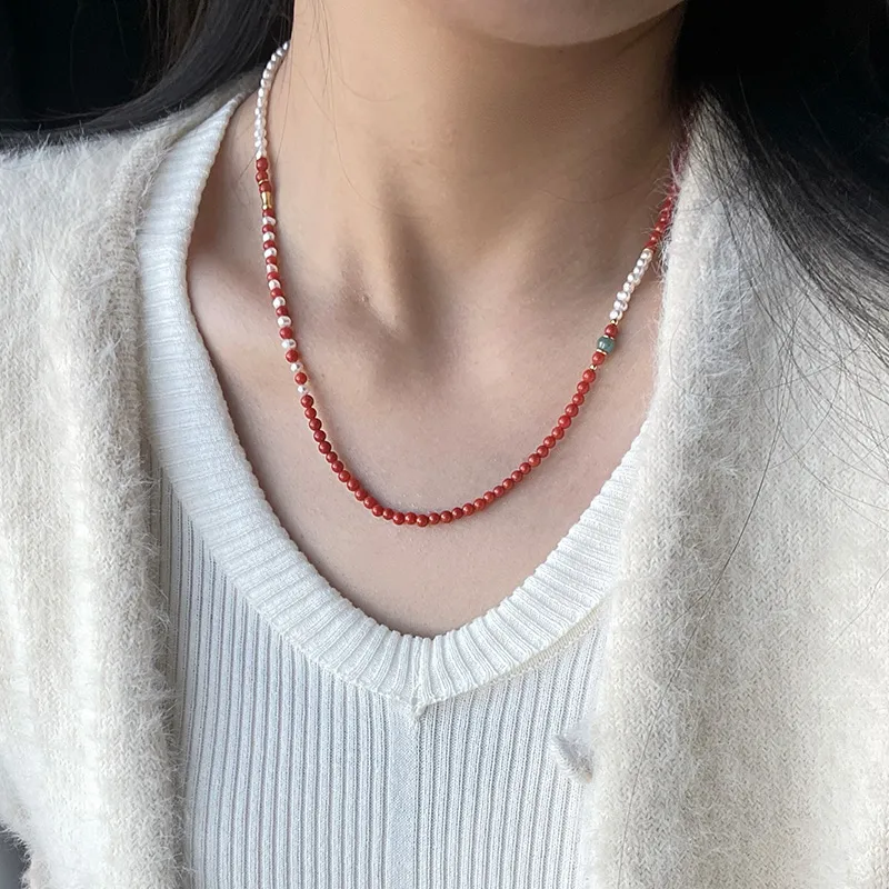 Honglangji Southern Red Agate Necklaces Women's-1