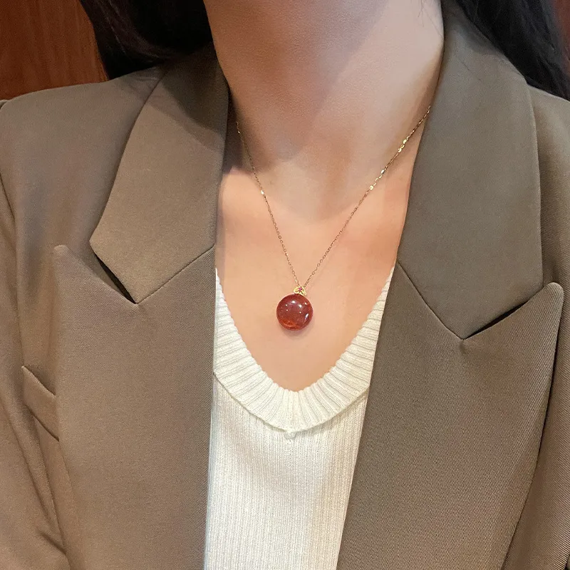 Honglangji Southern Red Agate Necklaces Women's-1