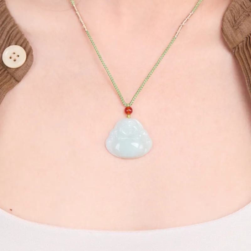 Honglangji Glutinous Jade Jadeite Necklaces Women's-3