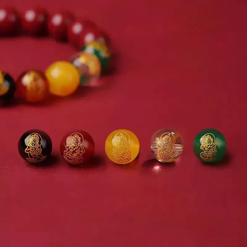 Honglangji Reconstructed Cinnabar Jade Bracelets Unisex-1