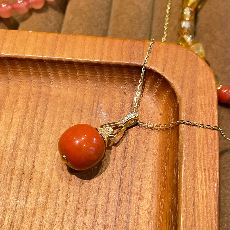 Honglangji Southern Red Agate Necklaces Women's-2