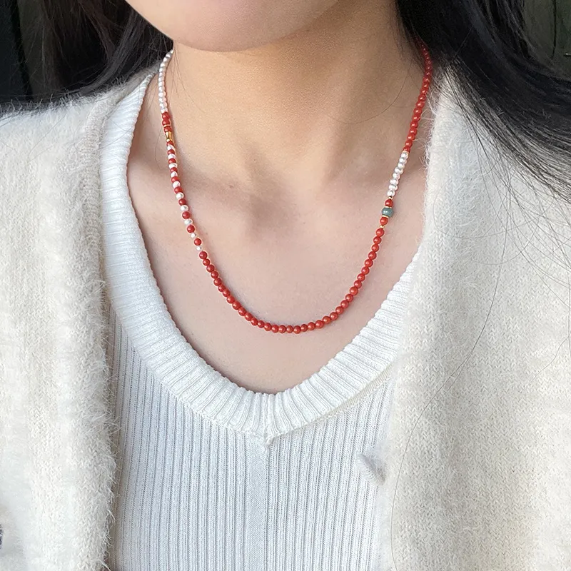 Honglangji Southern Red Agate Necklaces Women's-2