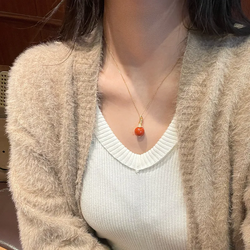 Honglangji Southern Red Agate Necklaces Women's-1