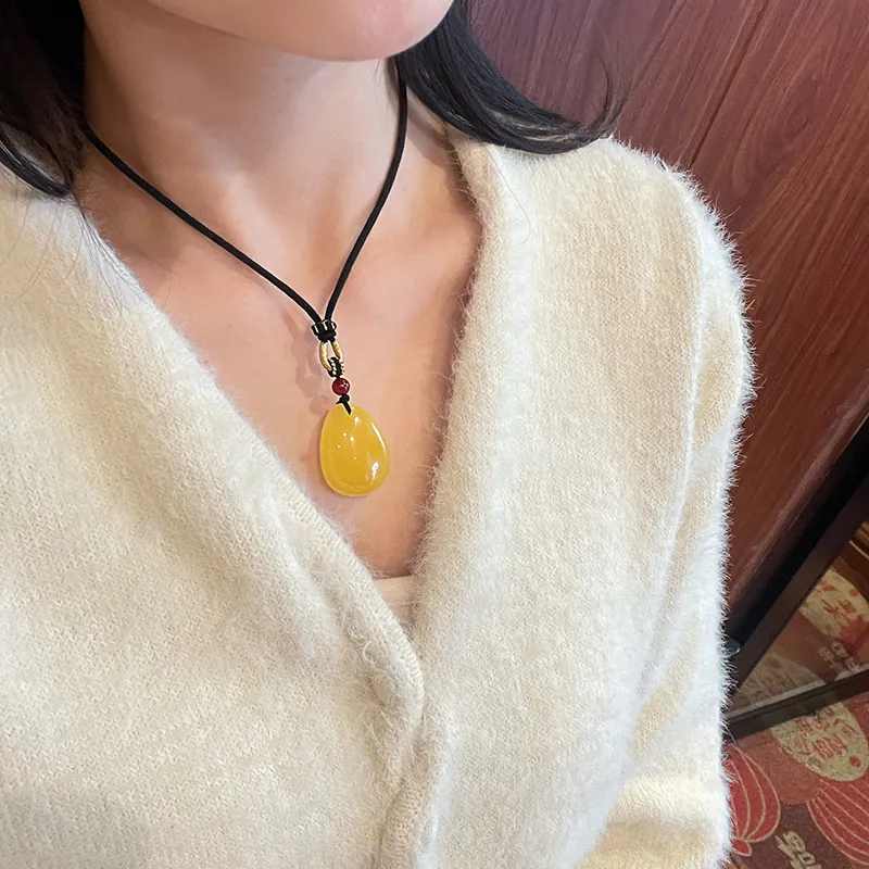Honglangji Beeswax Necklaces Women's-3