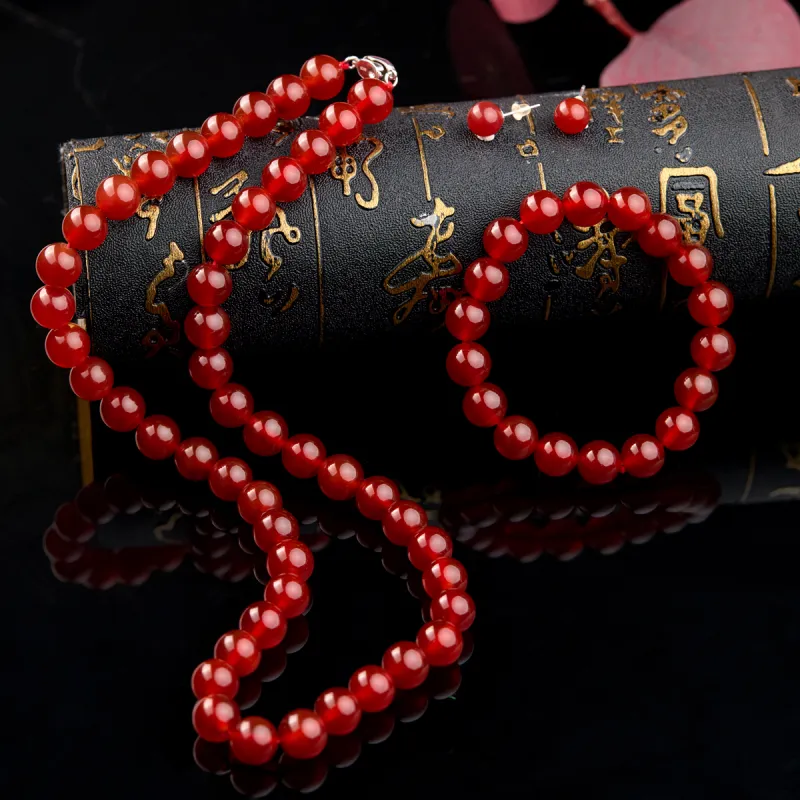 Honglangji Agate Necklaces Women's-4