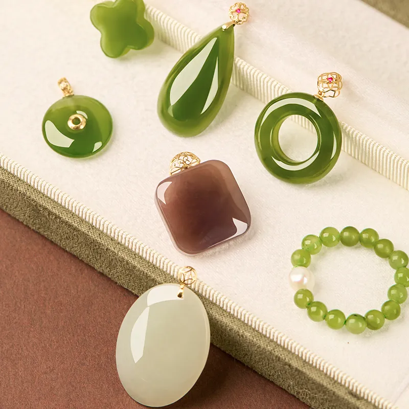 Honglangji Hetian Jade Pendants Women's Sugar Jade-2