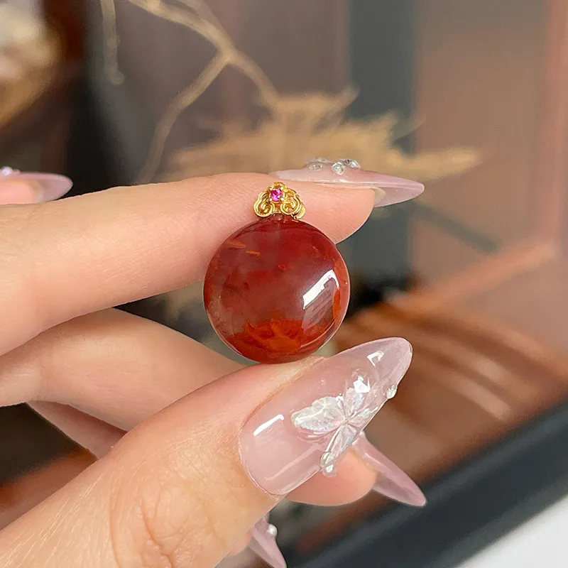 Honglangji Southern Red Agate Necklaces Women's-3