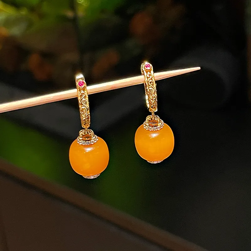 Honglangji Beeswax Earrings Women's-2