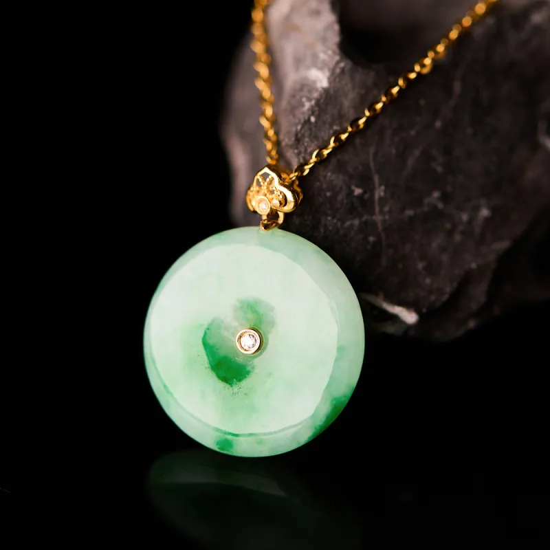 Honglangji Ice Glutinous Jadeite Necklaces Women's-6