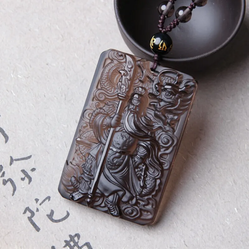 Honglangji Obsidian Necklaces Men's-2