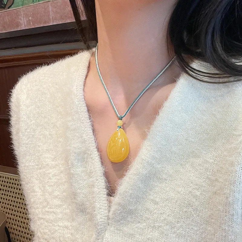 Honglangji Beeswax Necklaces Women's-5