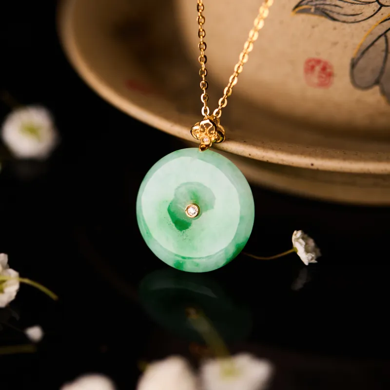 Honglangji Ice Glutinous Jadeite Necklaces Women's-5