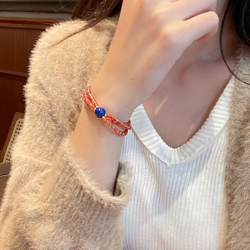Honglangji Southern Red Agate Bracelets Women's-3