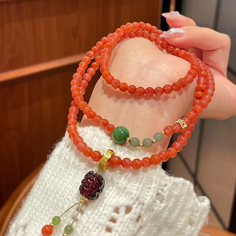 Honglangji Southern Red Agate Bracelets Women's-1